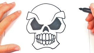 skull easy calavera dibujo draw dibujar una tutorial paso