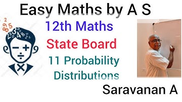 XII Maths State Board V1 Chapter 11 Probability Distributions Random Variable