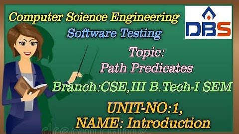 DBS -PATH PREDICATES,UNIT-1: INTRODUCTION,CSE III YEAR-1st SEM,SOFTWARE TESTING