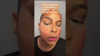 WATCH ME BAKE! HUDA BEAUTY PEACH 🍑 POWDER! #runwayaddictz