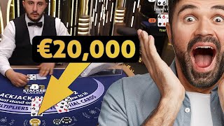 BET STACKER BLACKJACK – €20,000 BET – INSANE SESSION!