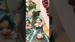 Grannies attic . Vintage ceramic pixie Elves