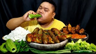 1KG TERONG BALADO SAMBAL TERASI IKAN GORENG SEMBILANG LALAPAN MENTAH...