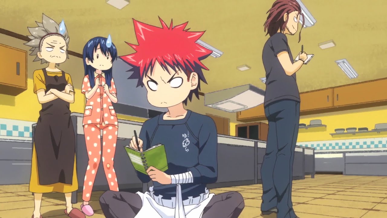 Food Wars! The Second Plate || ソーマは城一郎と戦う。 相馬が帰宅すると商店街が荒れていたので、3人で唐揚げを作るために商店街を復活させる。|| 食戟のソーマ #41