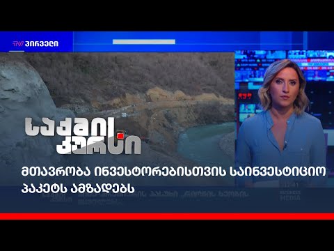 მთავრობა ინვესტორებისთვის საინვესტიციო პაკეტს ამზადებს