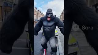 Gorilla Gets Pulled Over in the UK… Then Turns the Police Scene into a Horror Rampage 🦍🚓💀