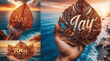 Create A Dry Leaf Typography Art 🍁😍 bing image creator -- microsoft bing ai image generator