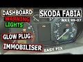 SKODA FABIA 99-07 dashboard warning lights fix (common issue)