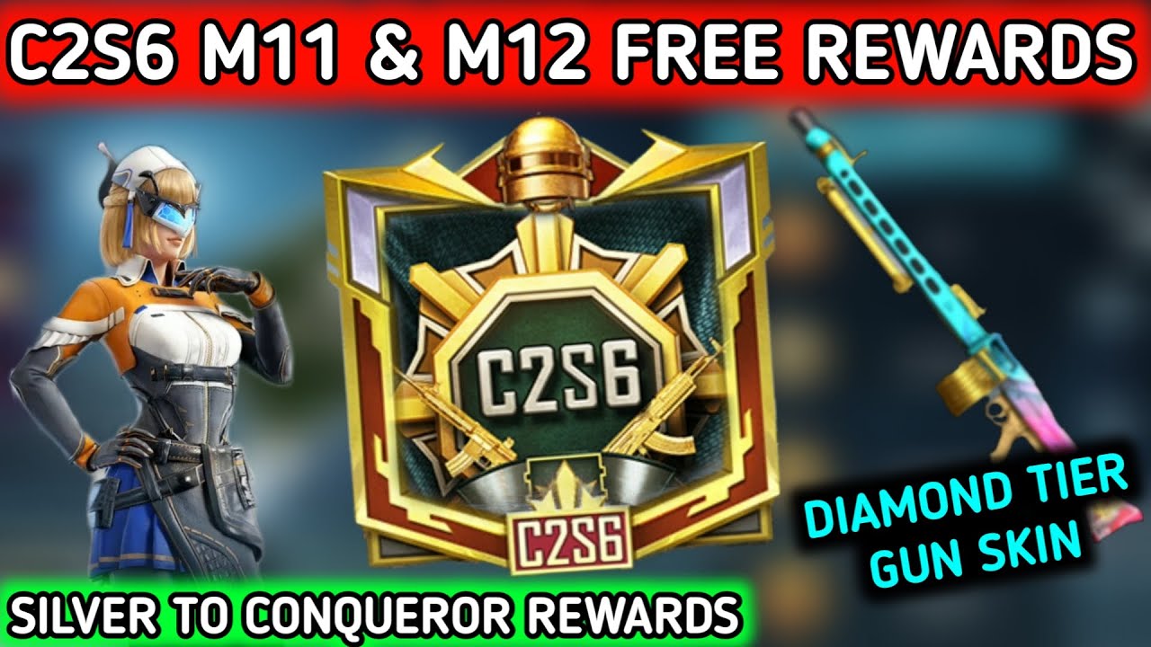C2S6 TIER REWARDS 🔥 C2S6 DIAMOND TIER GUN SKIN 🔥 M11 & M12 ROYAL PASS REWARDS 🔥 BGMI TIER REWARDS