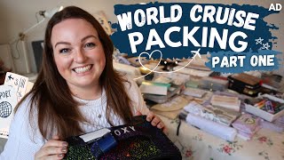 WORLD CRUISE PACK WITH ME • PART ONE!  what we sent on the ship for 2 months onboard!  AD