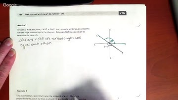 Module 6 - Math 7 - Lesson 3 - Solving for Unknown angles Using Equations (Day 1)