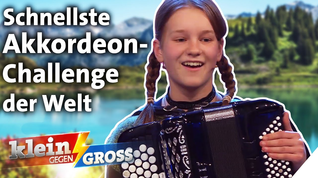 Kann Ronja schneller Akkordeon spielen als der slowenische Virtuose Tomaz Hribar? | Klein gegen Groß