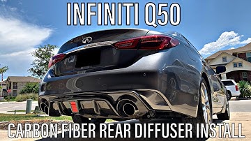 Infiniti Q50 Vicrez Carbon Fiber Rear Diffuser Install!