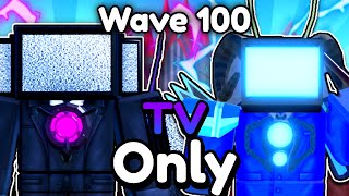 I Used TV Units ONLY On Endless Mode In Toilet Tower Defense (Roblox)