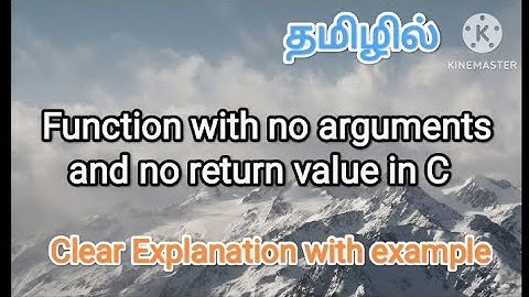 Function with no arguments and no return value in C | c programming in tamil #function ,#prototype