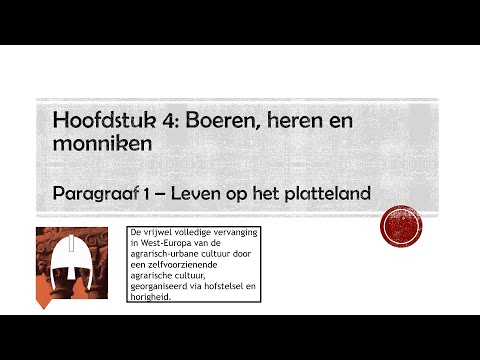 Klas 1 - Hoofdstuk 4 - Paragraaf 1 - Leven op het platteland