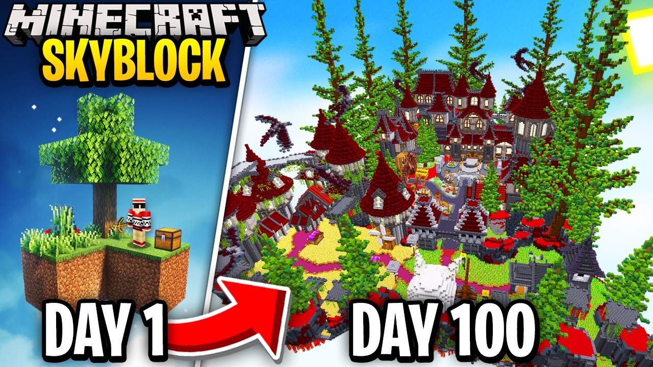 I Survived 100 Days in Minecraft Skyblock! (CloudWorld)