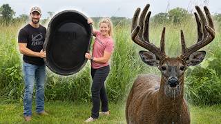 We Built a 10-Min DIY Water Hole… Bucks Showed Up in 8 HOURS!