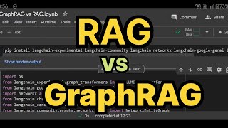 GraphRAG vs RAG : Which is better? code comparison