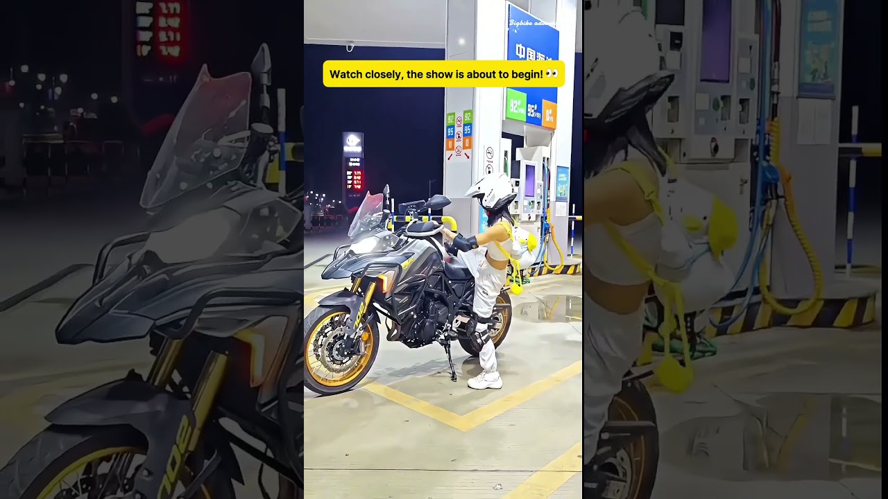 They said she would crash at takeoff... Watch this! 👀🔥 #motovlog #girlrider #advrider