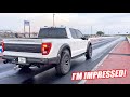 Took My 2022 Ford Raptor To The Drag Strip + Battling a PRIUS Around the Freedom Factory!