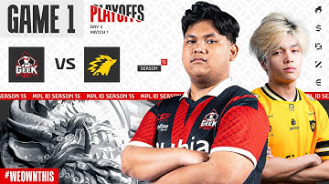 GEEK FAM ID vs ONIC | PLAYOFFS DAY 2 | Game 1 | #MPLIDS15