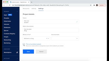 How to change default project in Digital Ocean?