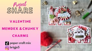 Valentine Chunky Charms & Memorydexcards.