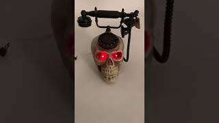 H Vintage Skull Telephone Animated Halloween Decoration 1