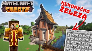 Nejlepší IRON FARMA do začátku! Minecraft Create mod [#3]