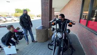 JASON DAVID FRANK DRIVES OFF ON FAN’S HARLEY DAVIDSON