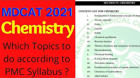 Nmdcat Chemistry | Which topics to do According to PMC Syllabus ? | Mahnoor Shawal