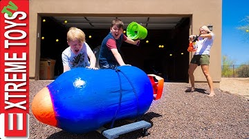 Babysitter Showdown Part 3! The Giant Nerf Dart, and the Nerf Auto Turret Blaster