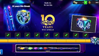 THE 10 YEARS WIN STREAK CHALLENEGE COMPLETED IN 8 BALL POOL,