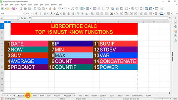 LibreOffice Calc: top 15 MUST KNOW functions #libreofficecalc #jobskills #spreadsheetskills
