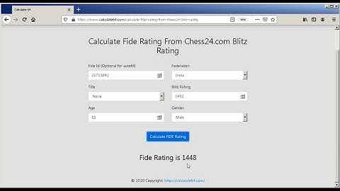 Chess24 Blitz Rating to FIDE Rating