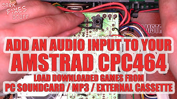 Load Amstrad CPC464 games from PC to real Amstrad: Add a cassette socket input to an Amstrad CPC464