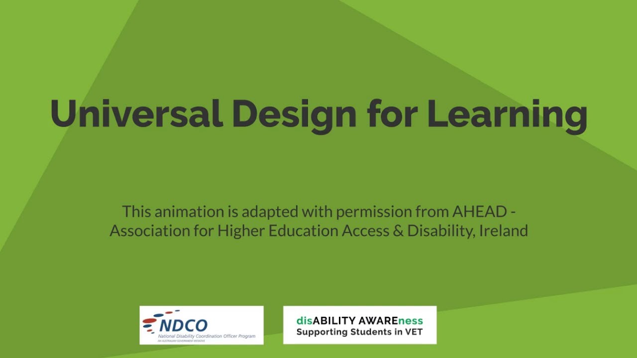 Universal Design for Learning - YouTube