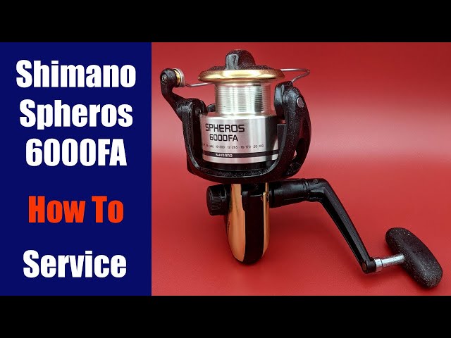 Shimano Spheros 6000FA - How to take apart, service and reassemble this  spinning reel. 