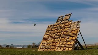 Medieval Trebuchet Hits Wall...  and the Wall Wins ?!?