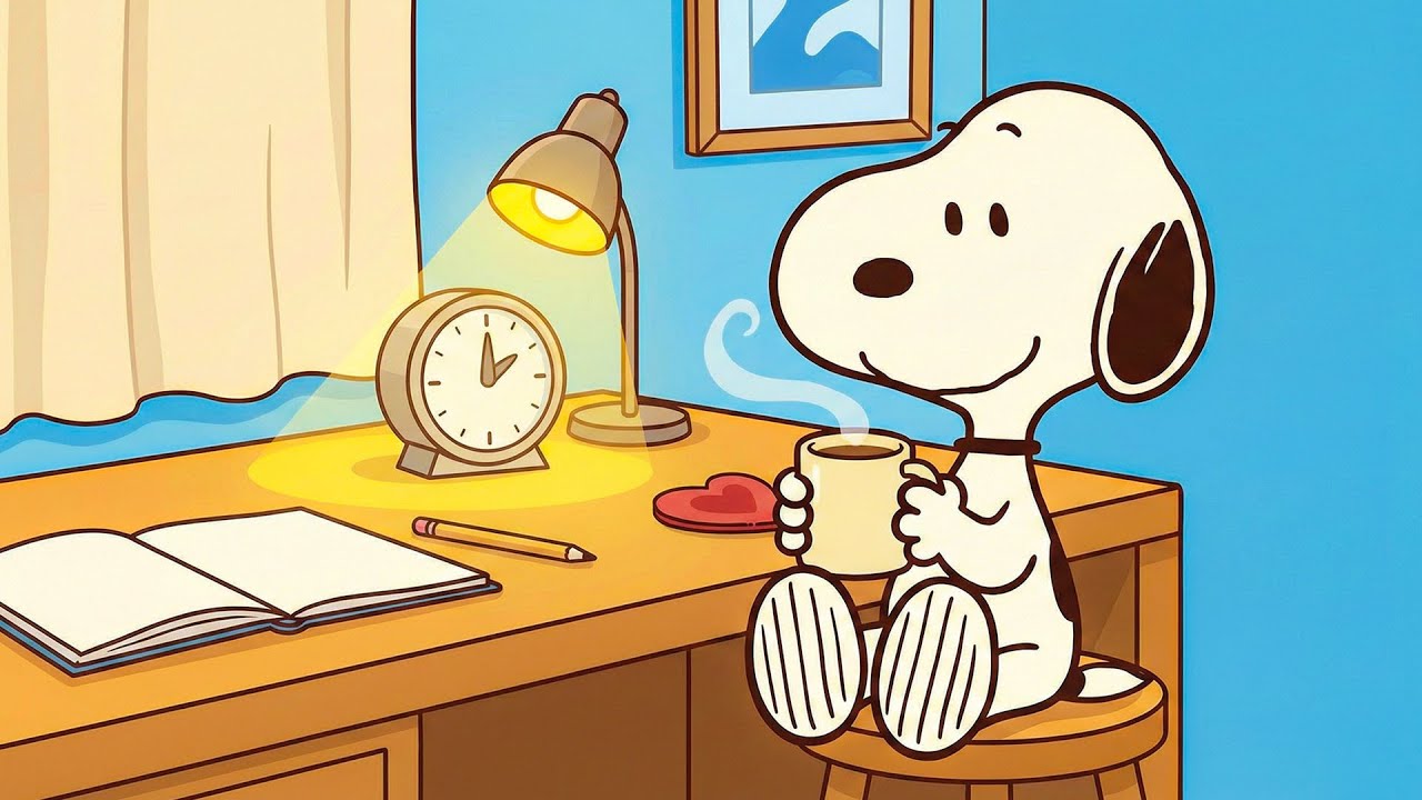 Уютное время для чтения со Снупи 📚 | Расслабляющая джазовая фоновая музыка для учебы и работы