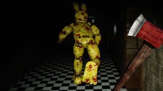 PLAYING AS SPRINGTRAP ATTACKING FREDBEAR AND SPRING BONNIE WITH AN AXE! | FNAF Aftons Revenge