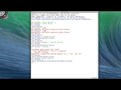 Python Strings and use of the operators