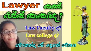 Lawyer කෙනෙක් වෙන්න ආසද? ‍ඒත් law faculty & law college වෙනස දන්නේ නැත්ද?| How to be a lawyer ‍