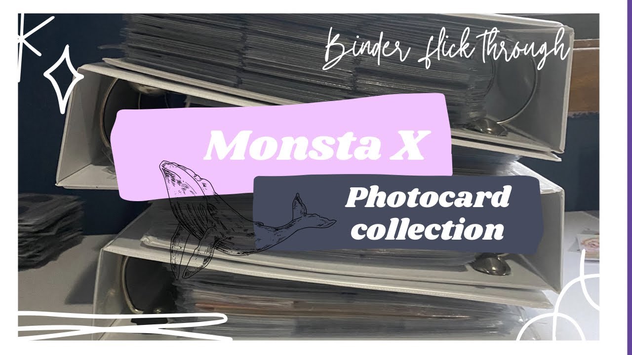 Monsta X photocard collection ~ binder flick through