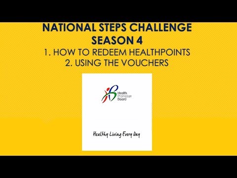 Health Promotion Board Steps Challenge : Redeem points & Use vouchers