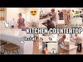 KITCHEN COUNTERTOP INSTALL!!😍 KITCHEN MAKEOVER PART 2 | RENOVATION HOUSE PROJECTS