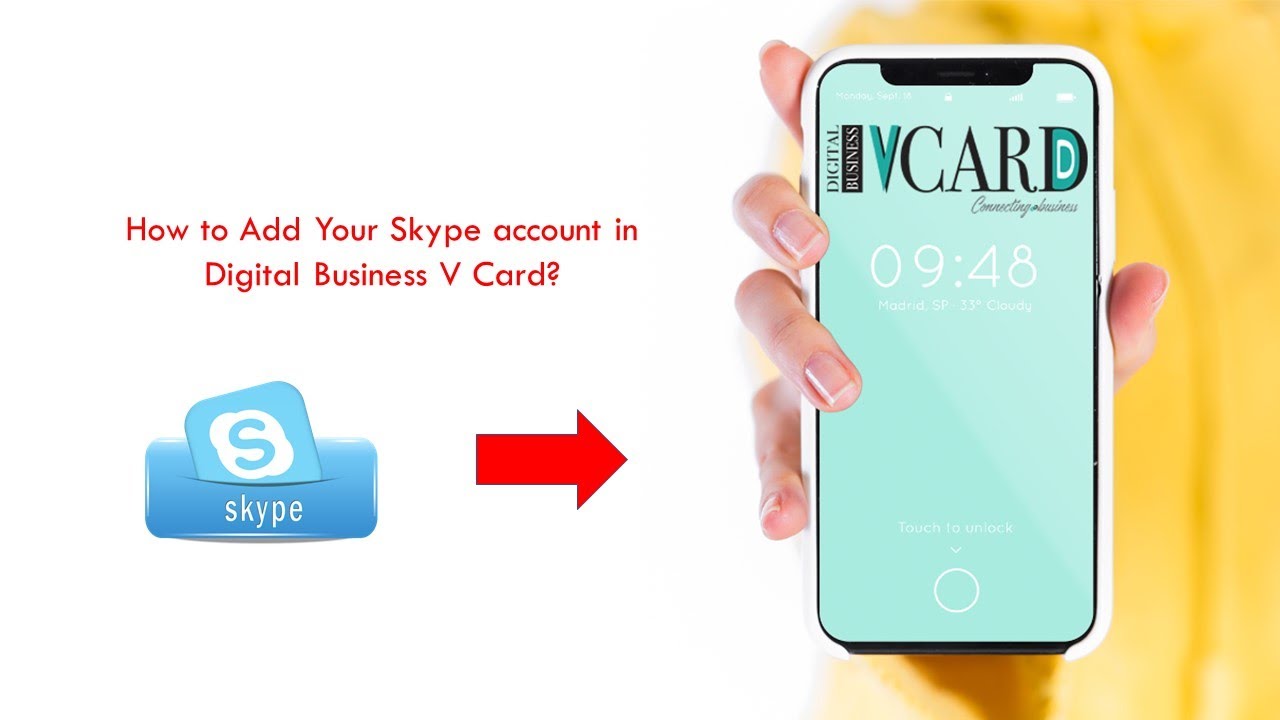 How to Add Your Skype account(Mobile) in Digital Business V Card