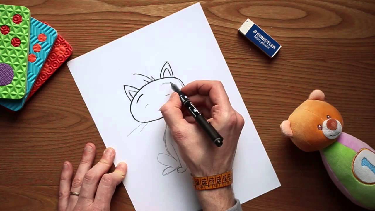 Come Disegnare Un Gatto Disegni A Matita Per Bambini