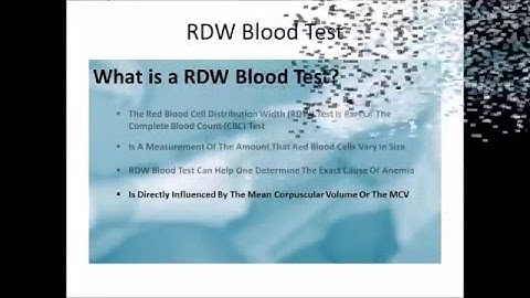 RDW Blood Test - Red cell distribution width